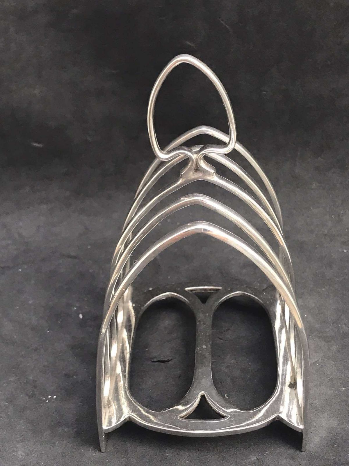 Antique Toast Rack Holder 4 Slices Silver Plated Breakfast English Victorian Wedding Gift Hostess Gift Atkin Brothers photo vintage