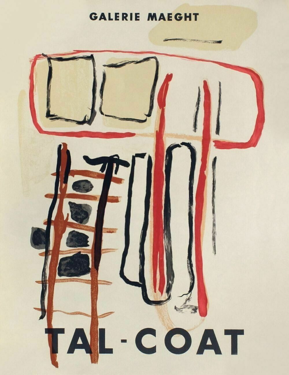 Pierre Tal Coat   Art Lithographic Poster Exhibition Poster Paris 1956