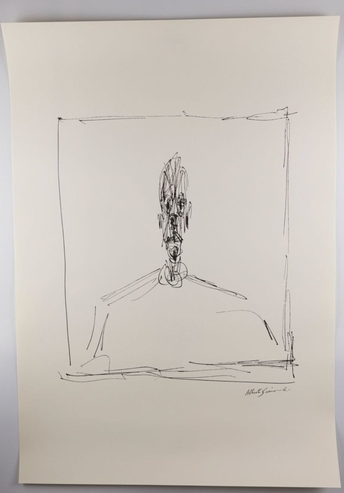 Alberto Giacometti Lovely Offset Official Reproduction Drawing La Tête 2000