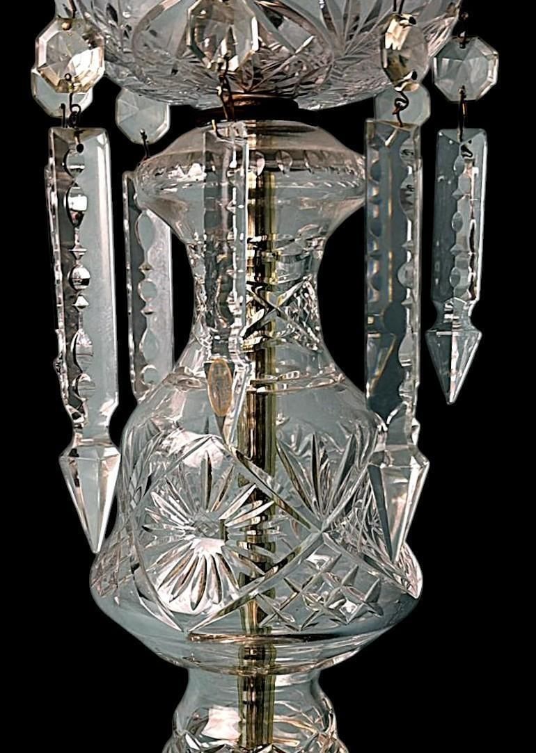 Louis XVI Revival French Table Lamp Crystals And Decorative Base (No Lampshade) photo vintage