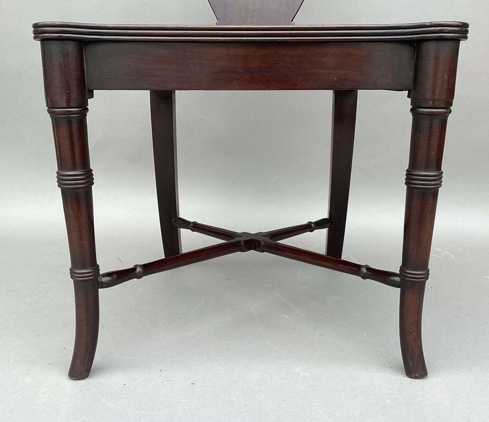 photo furniture Good George III Pair Of Mahogancy Sculptural Hall Chairs