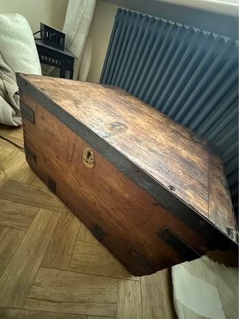 Antique Wooden Chest  Coffee Table photo furniture