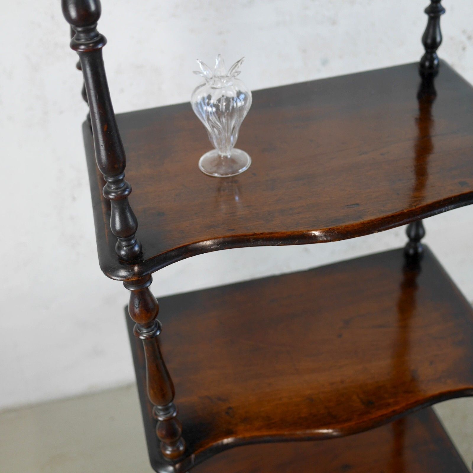 Antique 19th Century Tall 4 Shelf Whatnot Display Stand Ebonised #102850 photo vintage