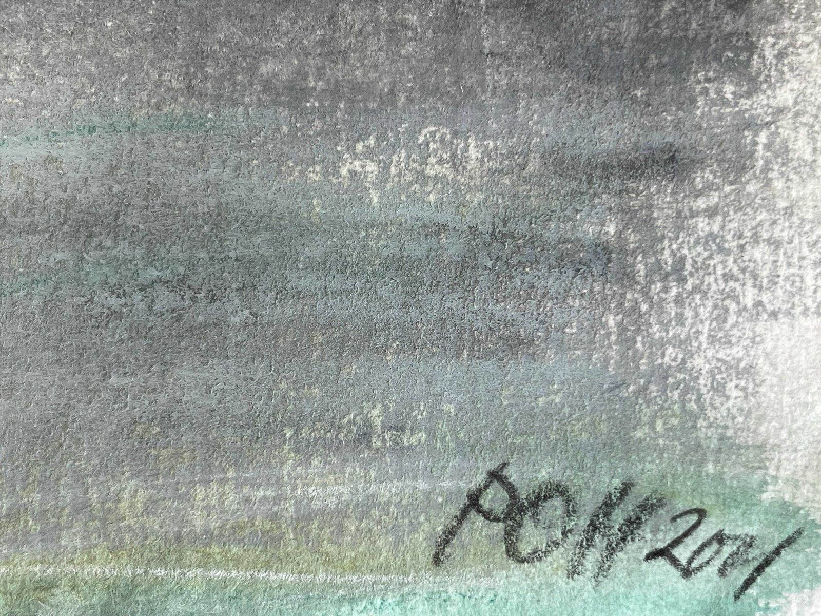 Vintage Danish Original Set Of Two Small Drawings From The 2000s By Po Hansen (1927 2020) With Motive From Faroe Islands photo vinterior