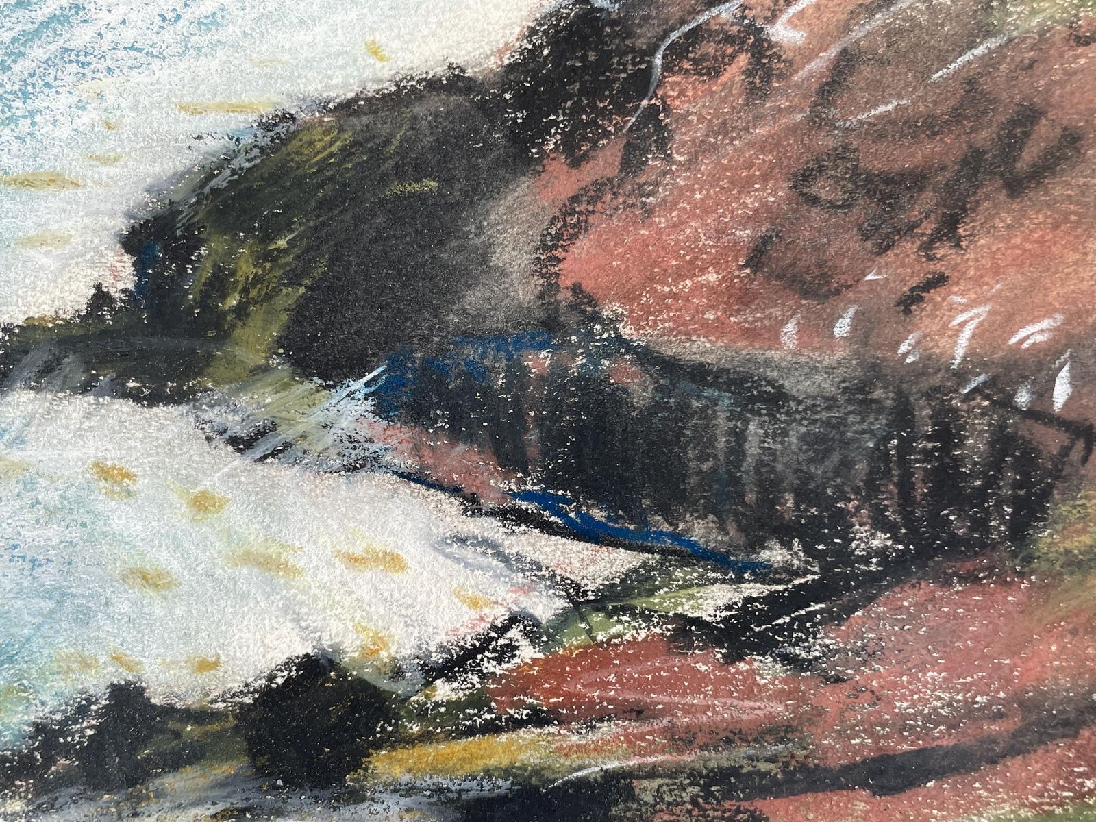 Vintage Danish Original Set Of Two Small Drawings From The 2000s By Po Hansen (1927 2020) With Motive From Faroe Islands photo vintage