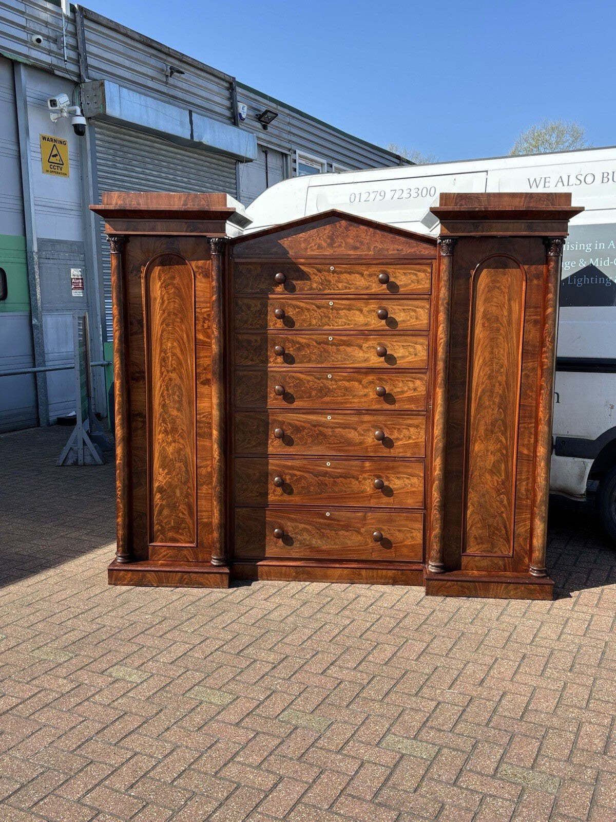 William IV Mahogany Compactum, Large Chest Of Drawers And 2 Cupboards. Superb photo furniture
