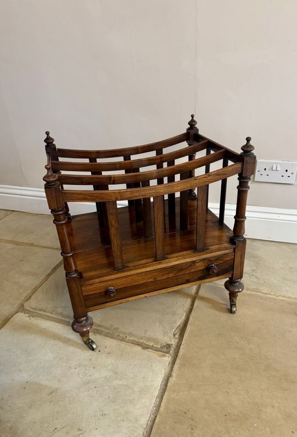 Quality Antique George III Rosewood Freestanding Canterbury photo furniture
