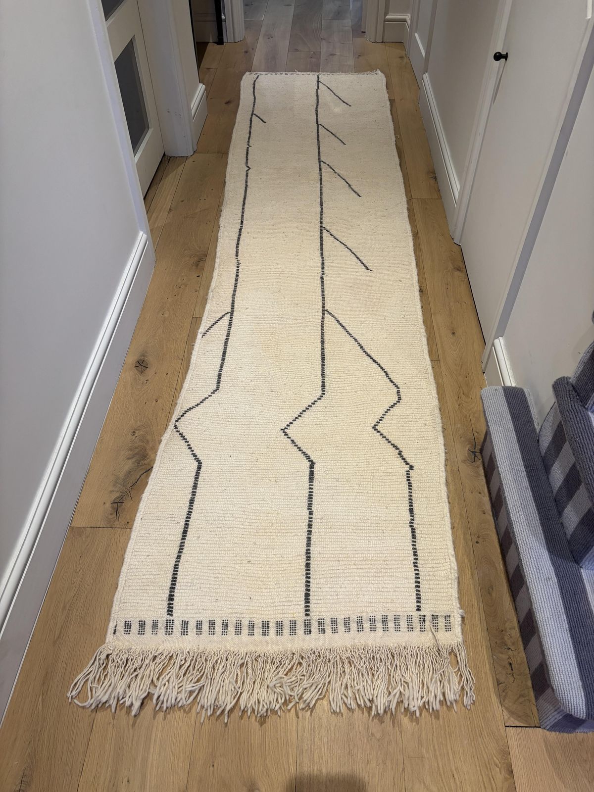Original Moroccan Beni Ourain Runner Rug Reversible photo Home Fixtures