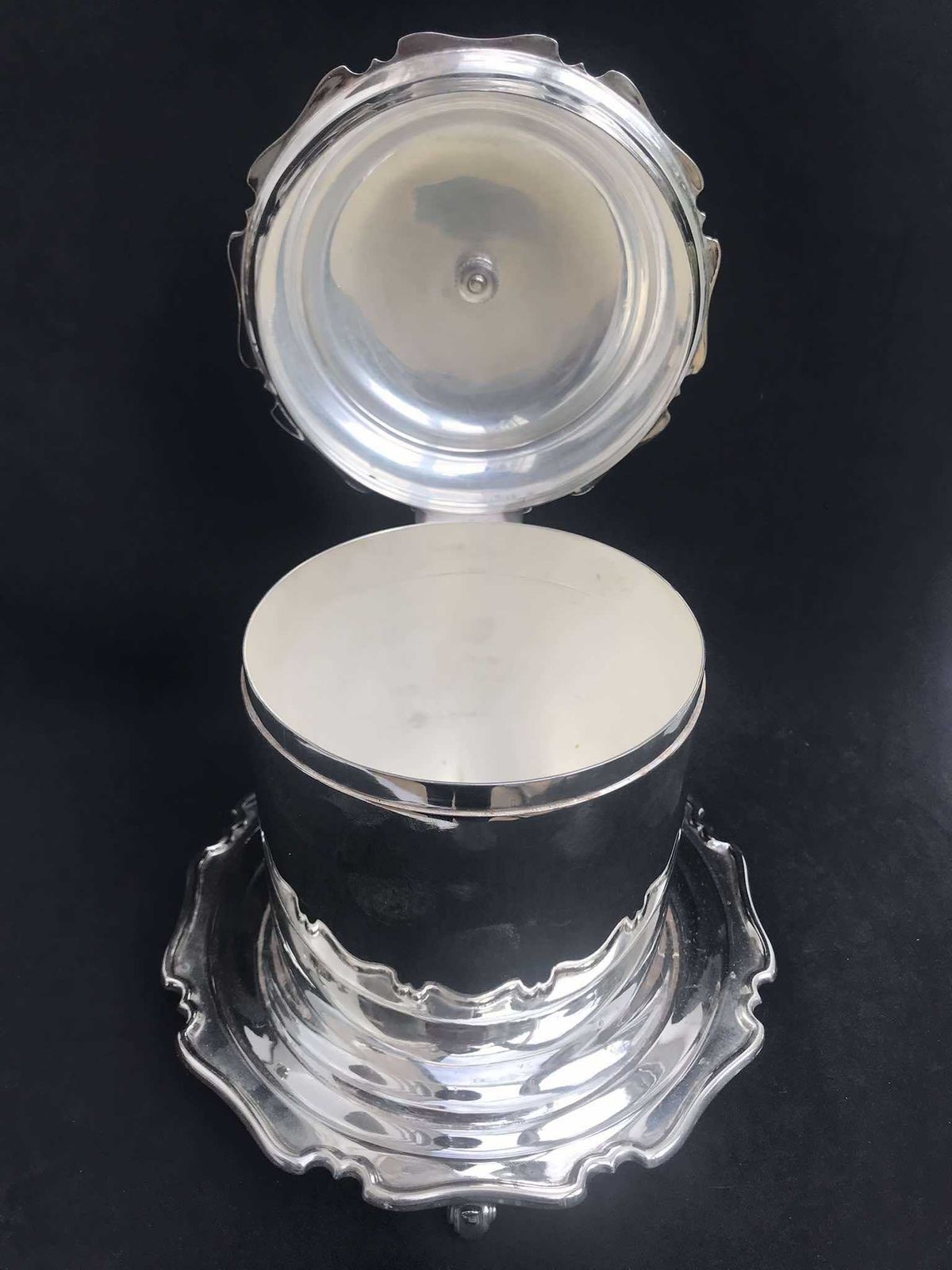 Biscuit Barrel Atkin Brothers Silver Plated Biscuit Box, Cookies Jar Edwardian Silver Plated Biscuit Jar Cookie Jar England Gift For Her photo 389.0