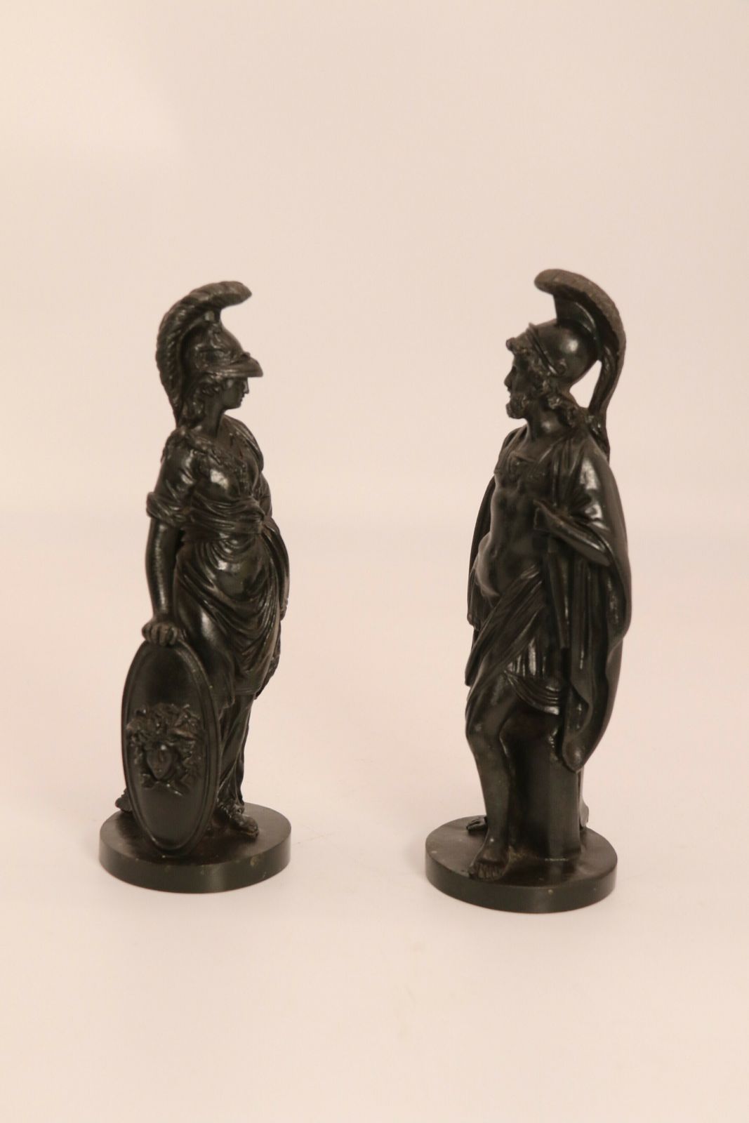 A Rare Pair Of Mid 19th C Grand Tour Bronze Figures Of Athena And Zeus photo for sale