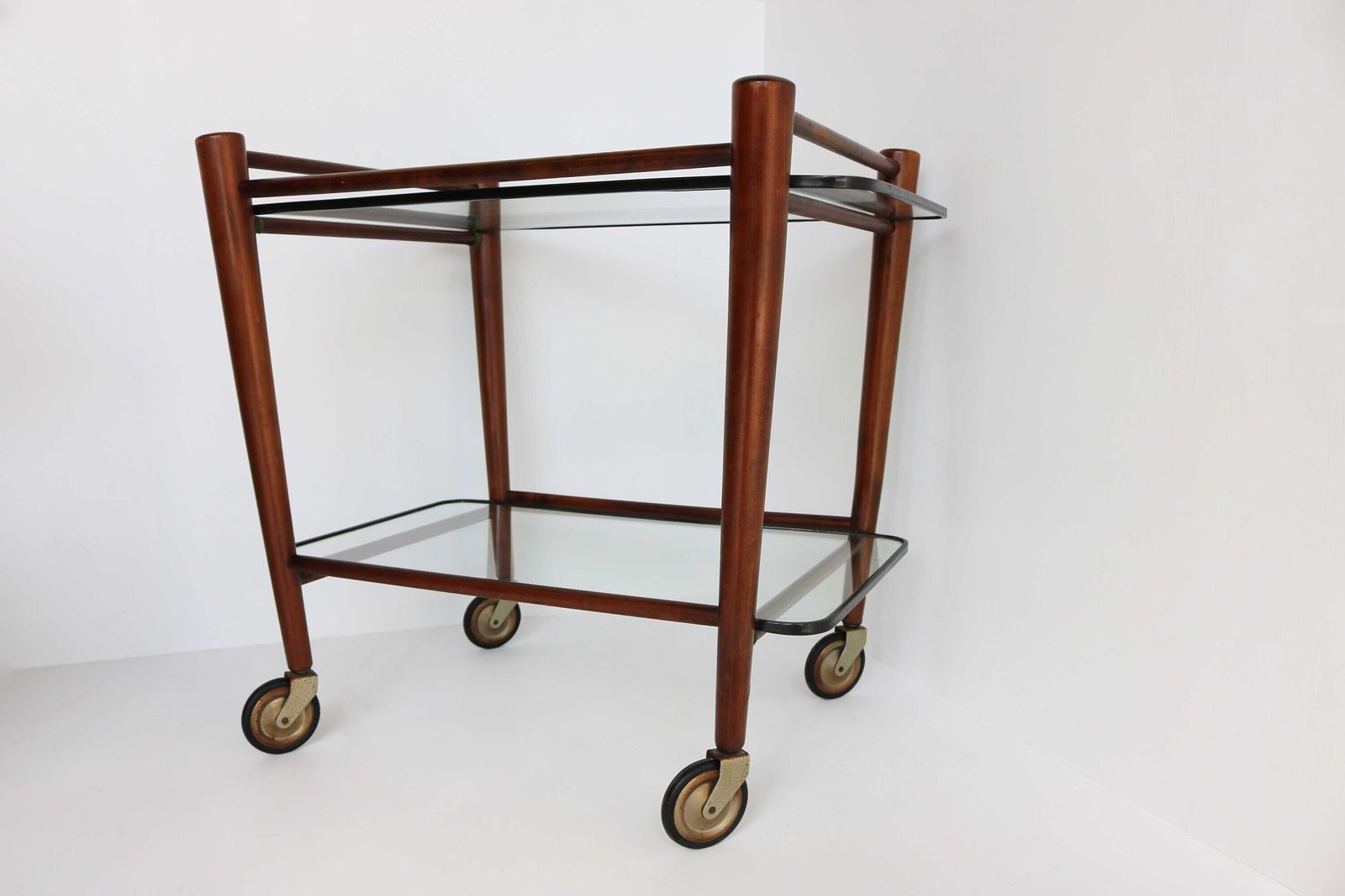 Teak Dutch Design Serving Trolley Designed By Cees Braakman Produced By Ums Pastoe 1950s Teak Bar Cart Mid Century Beverage Cart Side Table