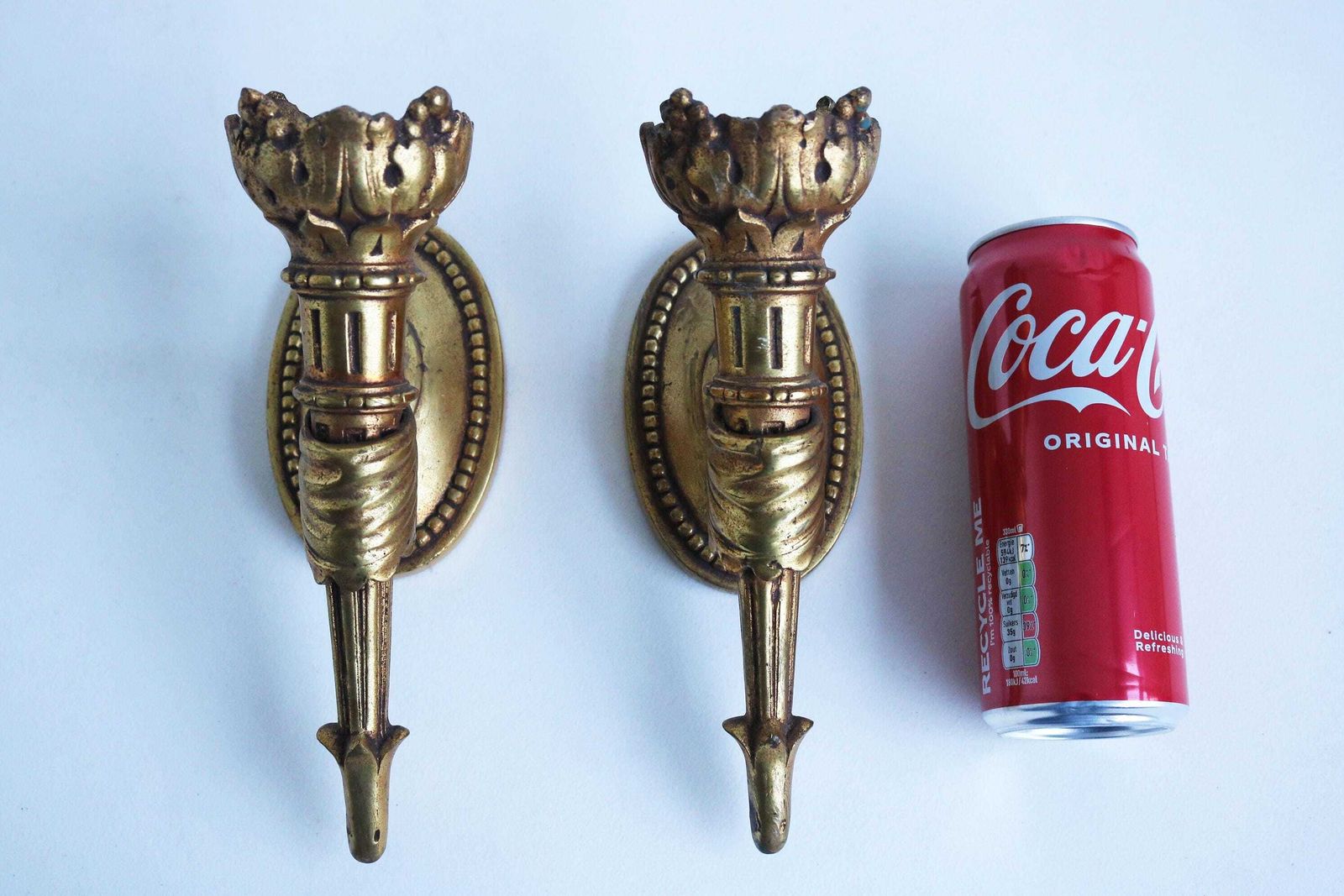 Paar Antieke Franse Empire Stijl Bronzen Wandfakkels, Set Van Twee Wandlampen, Ca. Jaren 1900 photo buy
