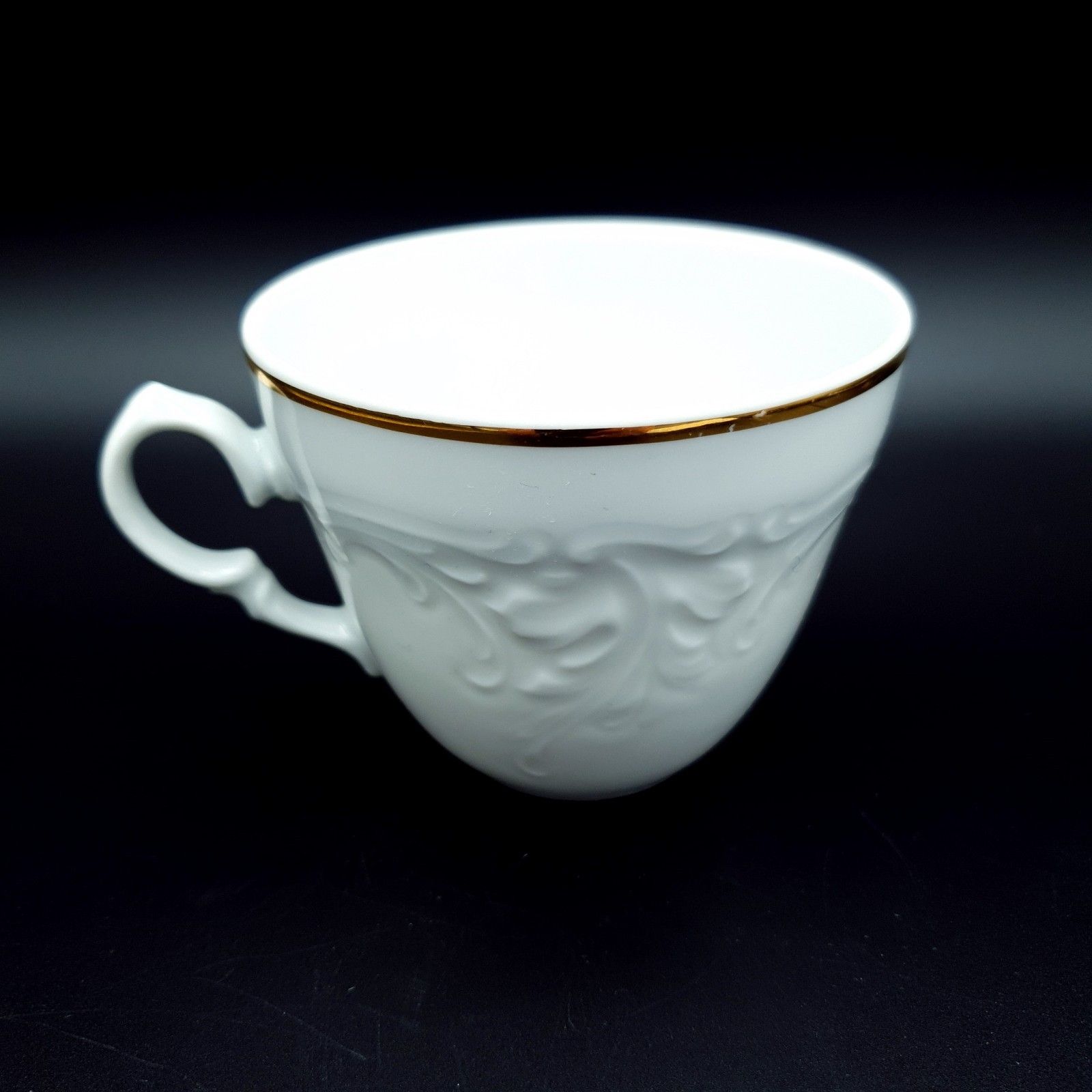 Rockley Fine Porcelain Set Of 5 White Gold Tea Cup, Saucer, Dish, Plates Vintage photo 50.0