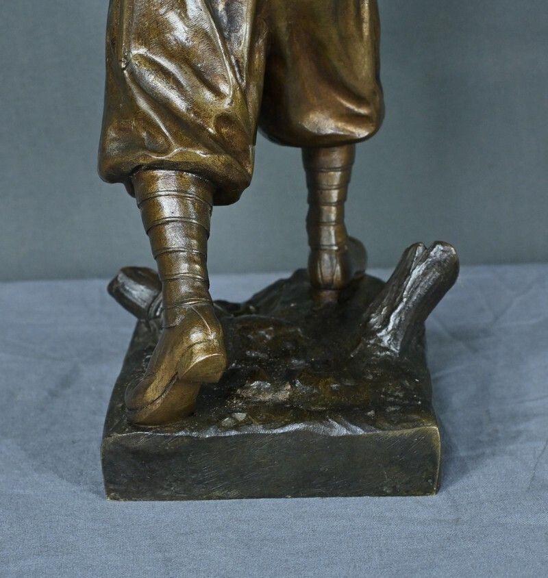 1510.0 Bronze “The Zouave Trumpeter” By E. Carlier – Early 20th Century photo