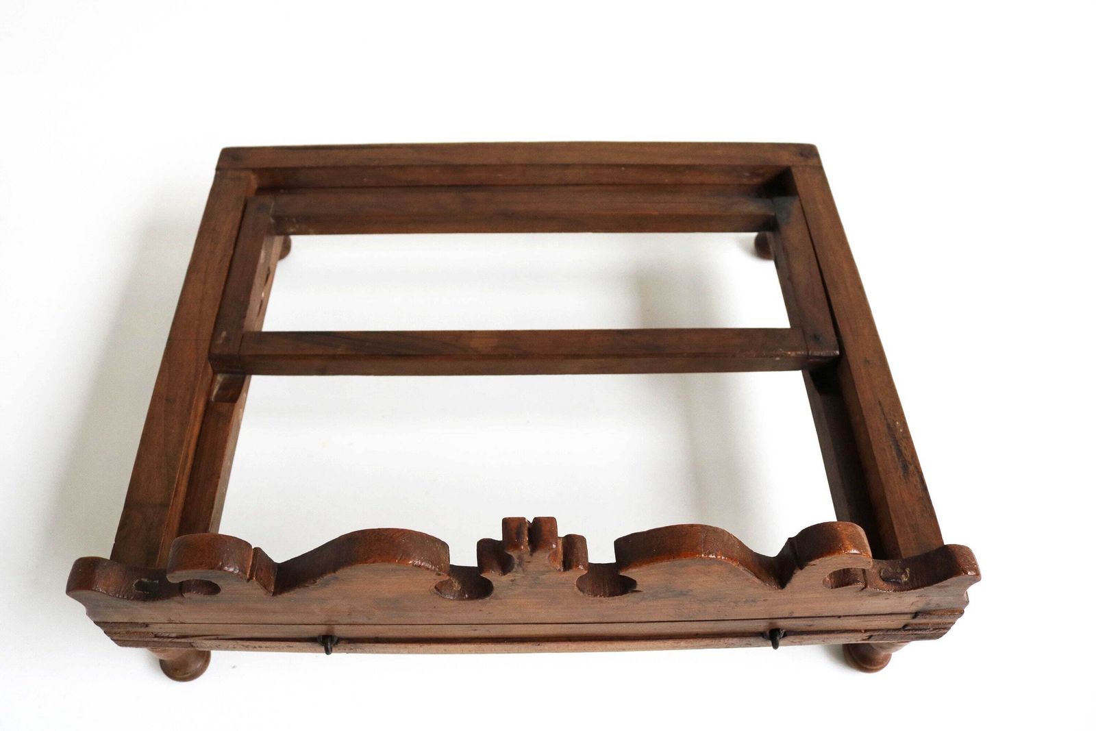 Antique French Hand Crafted Wood Lutrin Bible Book Stand Religious Church Book Rest Reading Or Music Stand Several Heights 1900 photo vintage