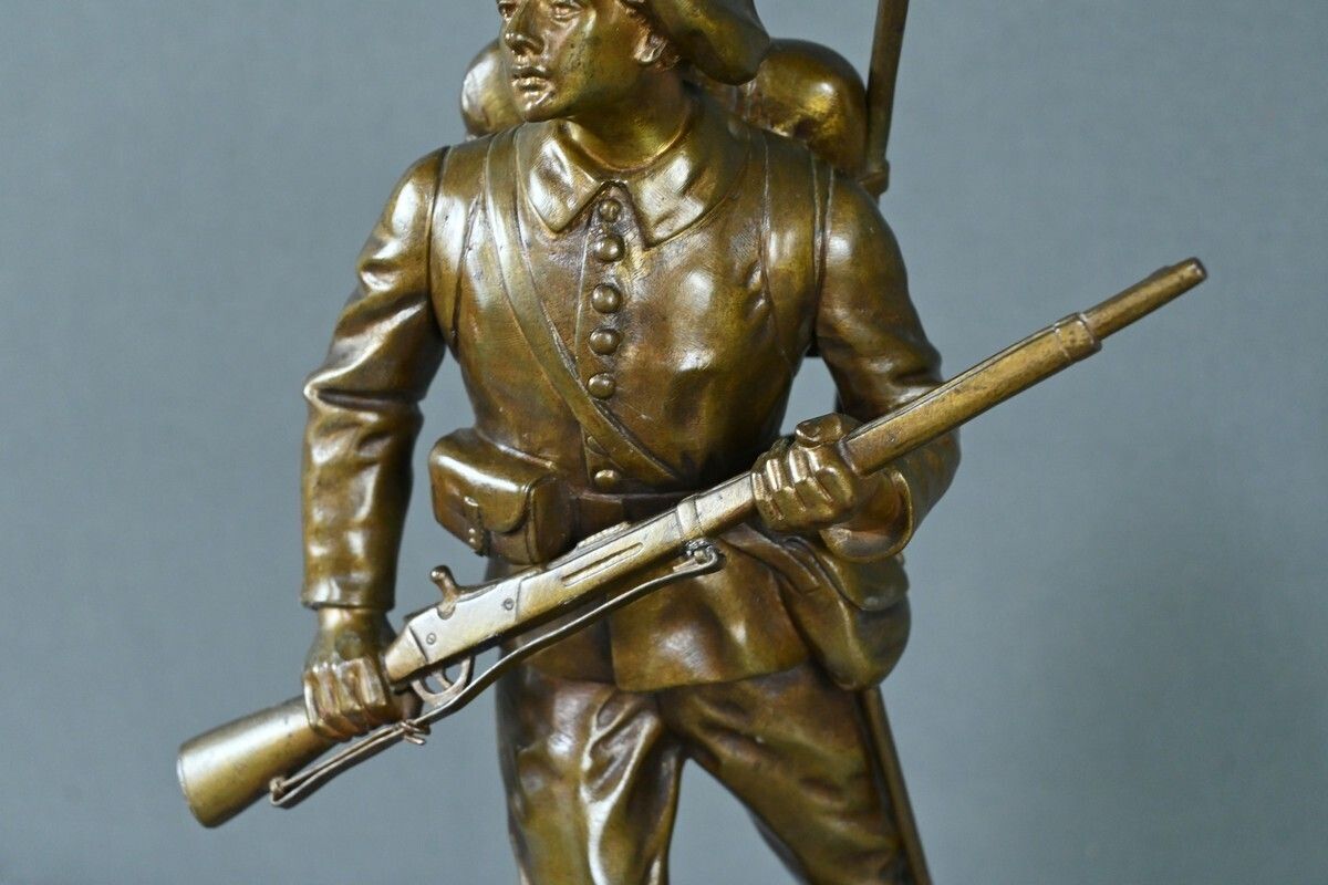 Bronze “The Alpine Hunter”, Signed E.Carlier – Late 19th Century photo buy