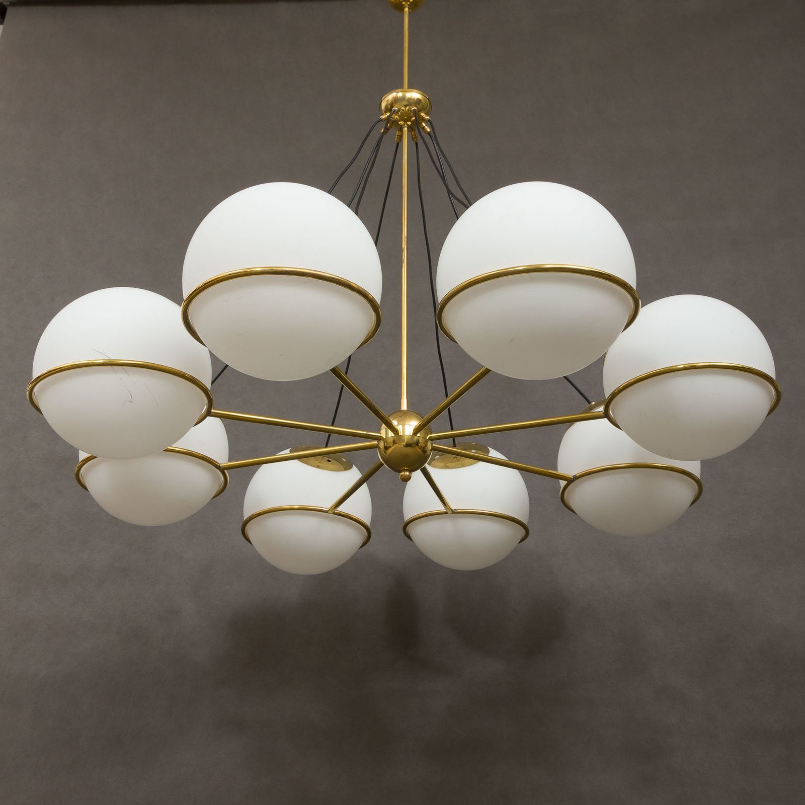 Gino Sarfatti Style Italian Chandelier