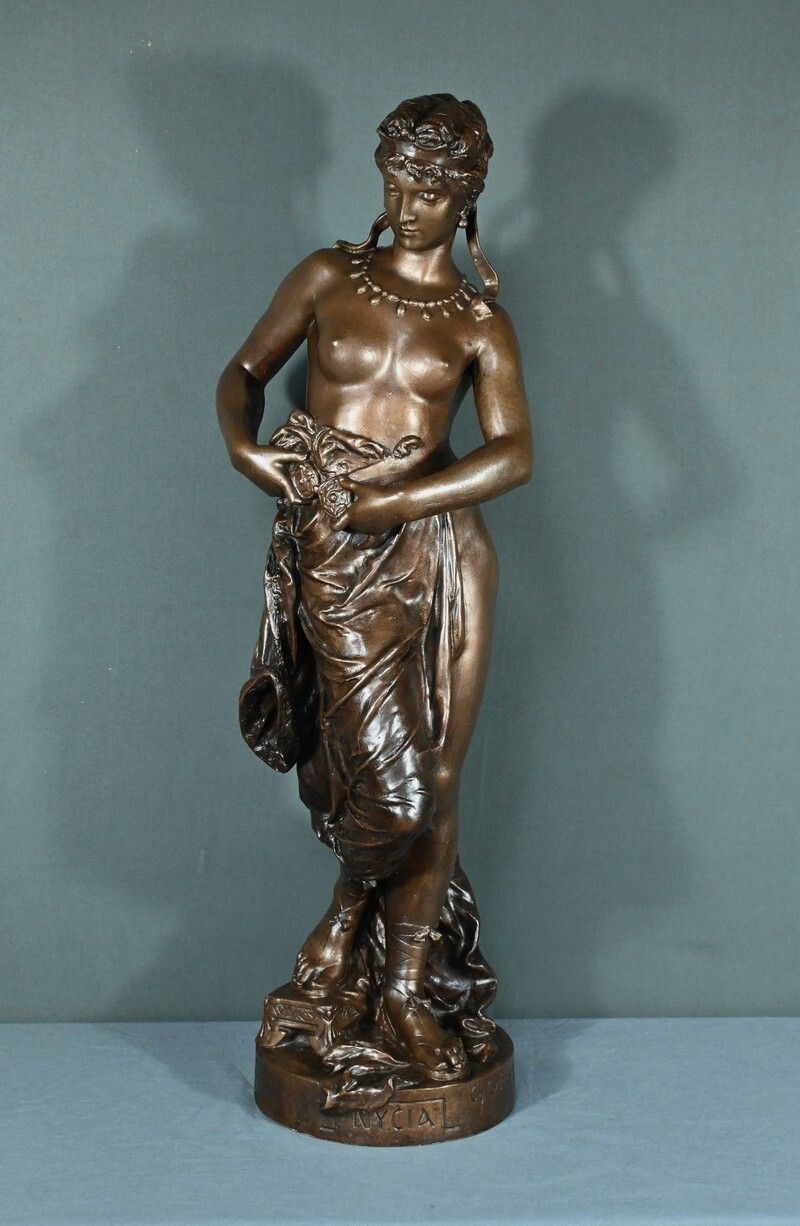 3840.0 Important Bronze “Nycia” By Ch. Le Bourg – 2nd Part Of The 19th Century photo