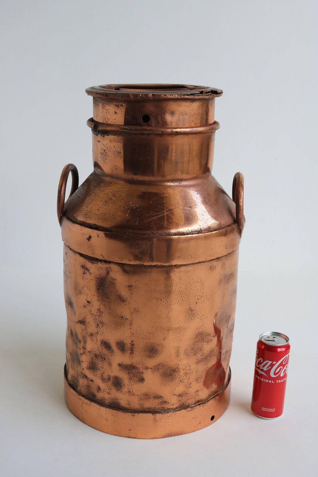 Dutch Antique Copper Plated Milk Jar Jumbo Holland Number 600 Umbrella Stand Holder 1880 1900s Country Style Can Farm Milk Container Vessel photo buy