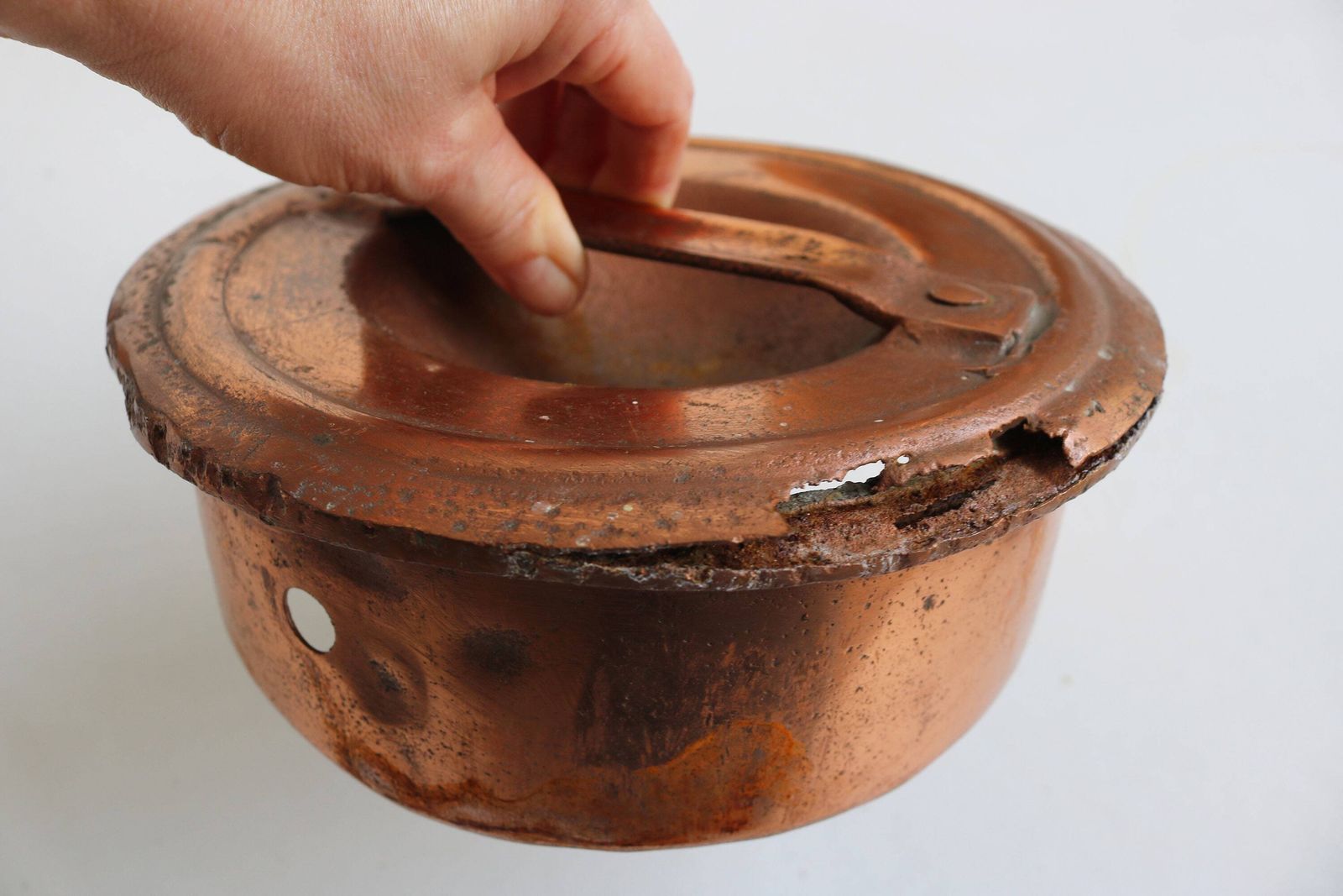 photo furniture Dutch Antique Copper Plated Milk Jar Jumbo Holland Number 600 Umbrella Stand Holder 1880 1900s Country Style Can Farm Milk Container Vessel