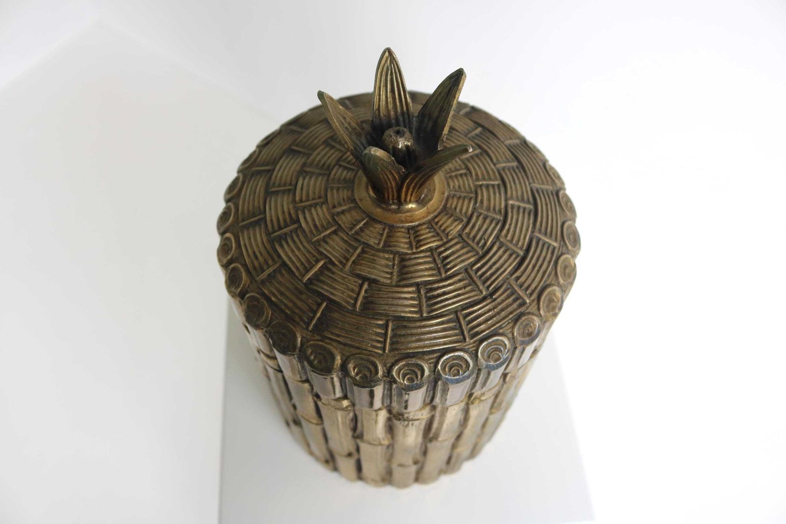 Exquisite Italian Mid Century "Bamboo" Ice Bucket By Maura Manetti, Made In Italy 1960s 1970s photo 1344.0