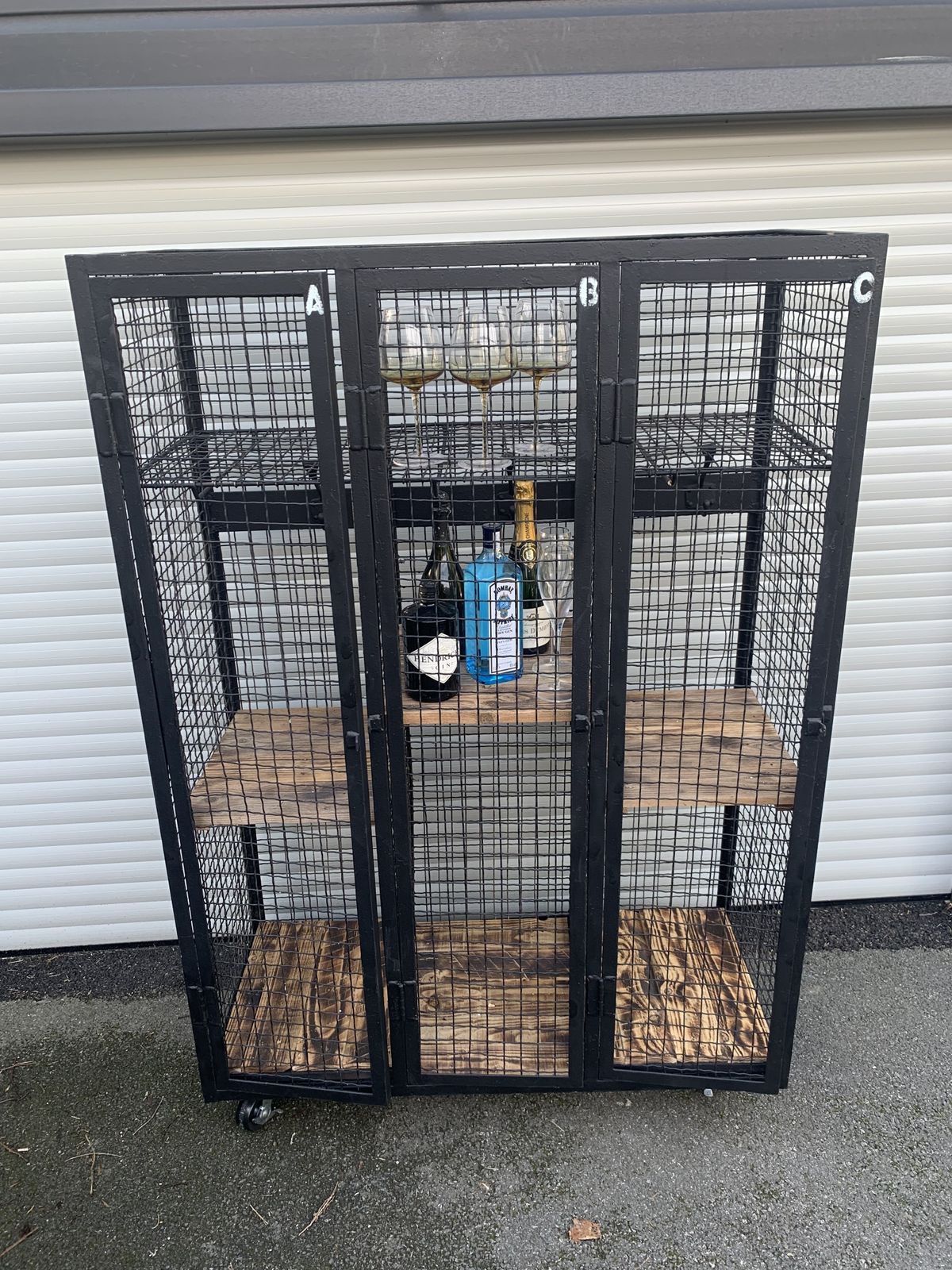photo for sale Vintage Metal Lockers, Early 20th Century
