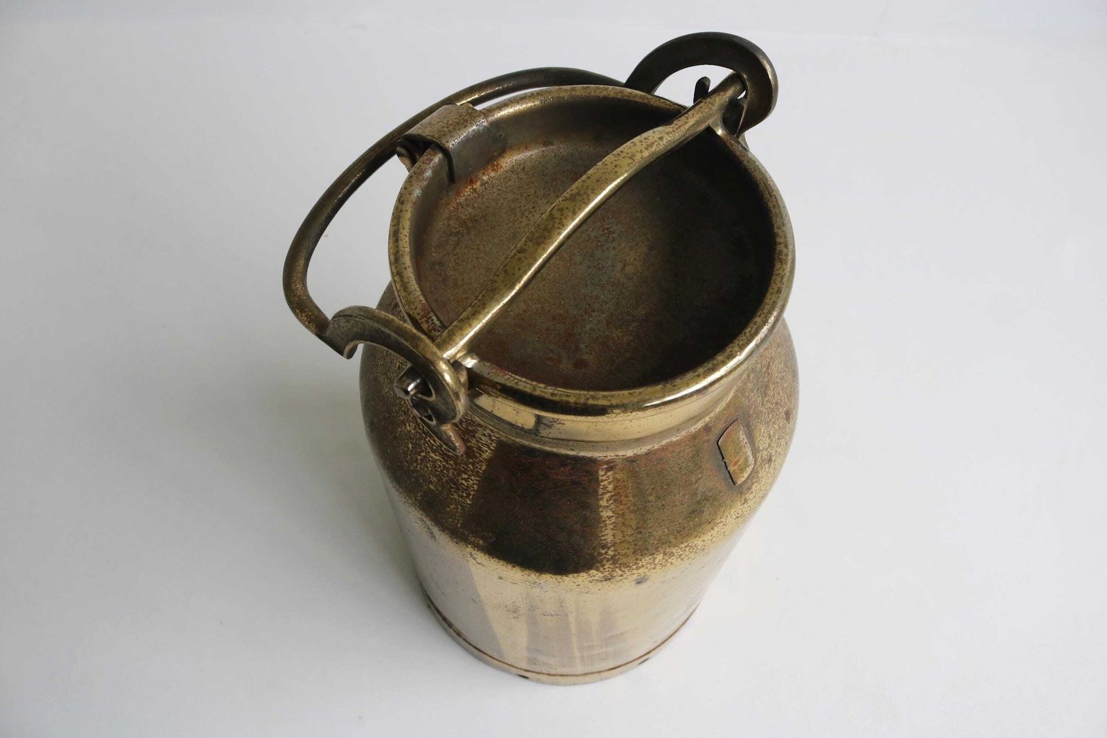 Antique Belgium Milk Jar Umbrella Stand Holder Copper 1880 Country Style Authentic Can Farm Late 19th Century Milk Container photo buy