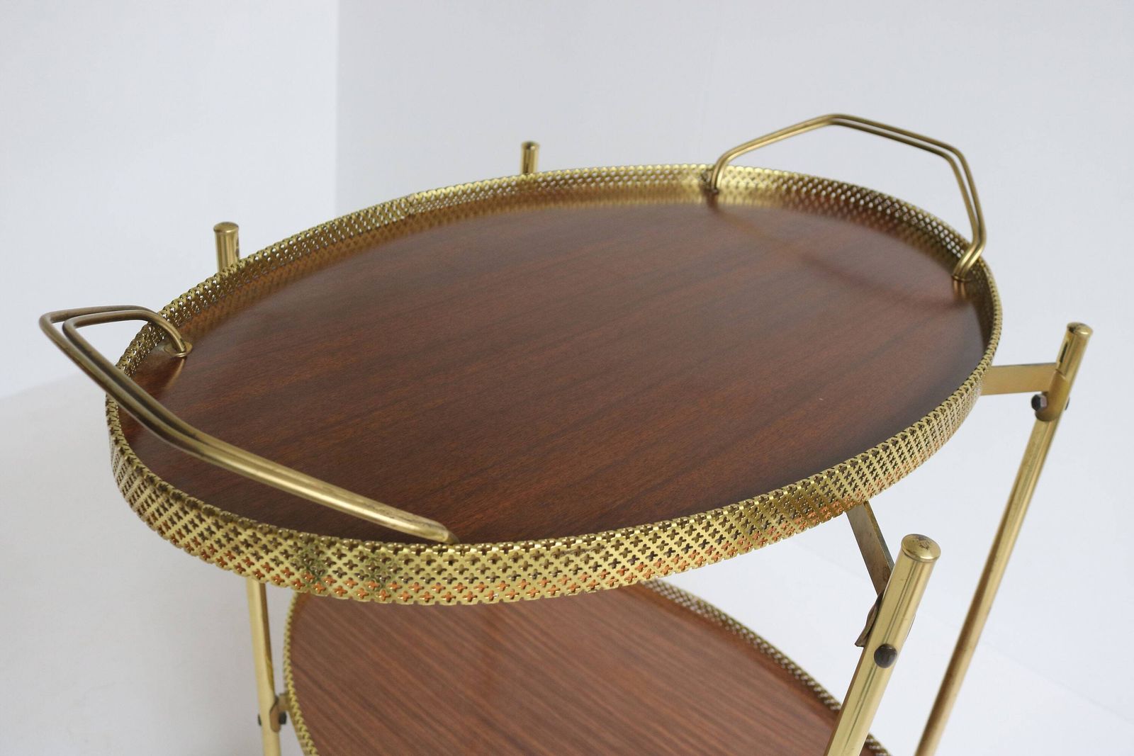 Oval Mid Century Bar Cart Serving Trolley Cocktail Tea Cart Beverage Italian Hollywood Regency 1960 Vintage Bottle Holder Brass Side Table photo furniture