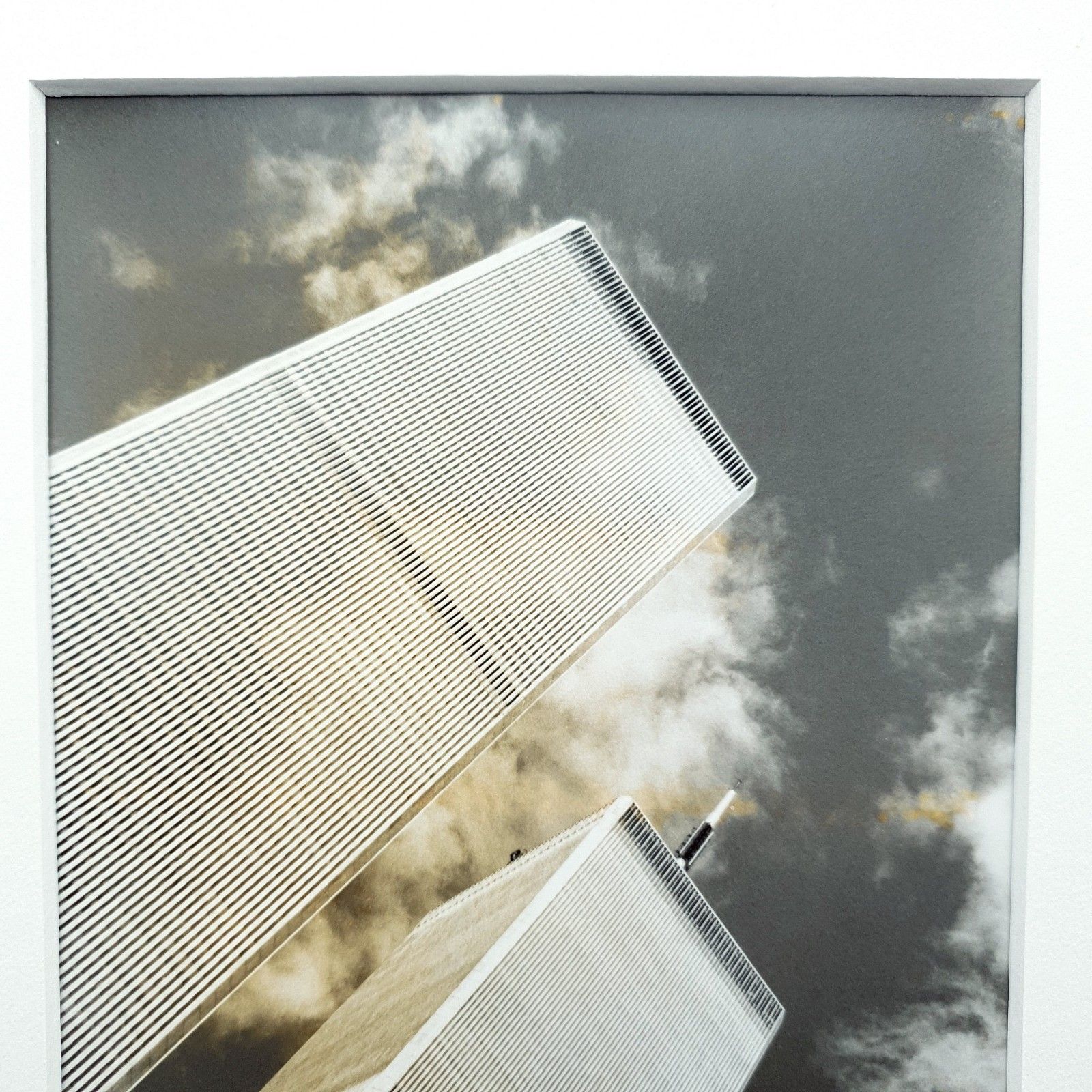 Signed Original Photograph Twin Towers New York 1999 Framed Low Angle View photo Art