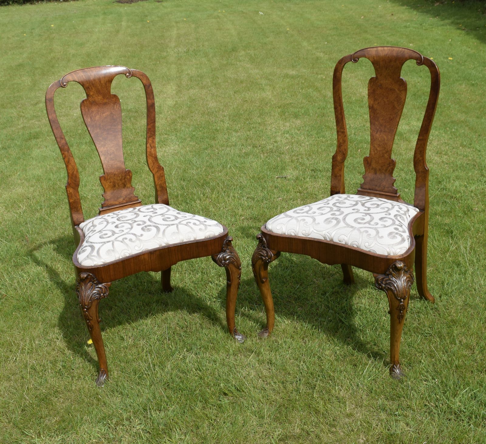 Pair Of Quality Walnut Chairs, 1800s photo Furniture
