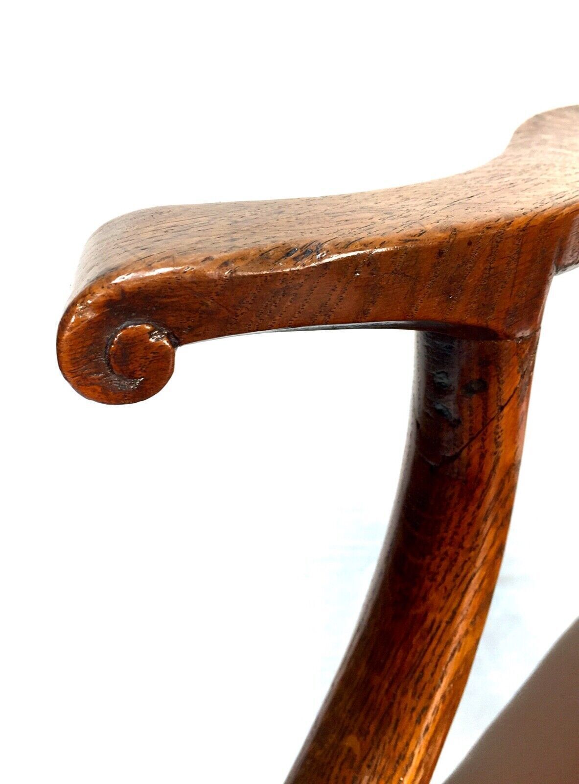 Antique 1920s Solid Oak Office Desk Chair Library High Quality Upholstered Seat. photo 299.0