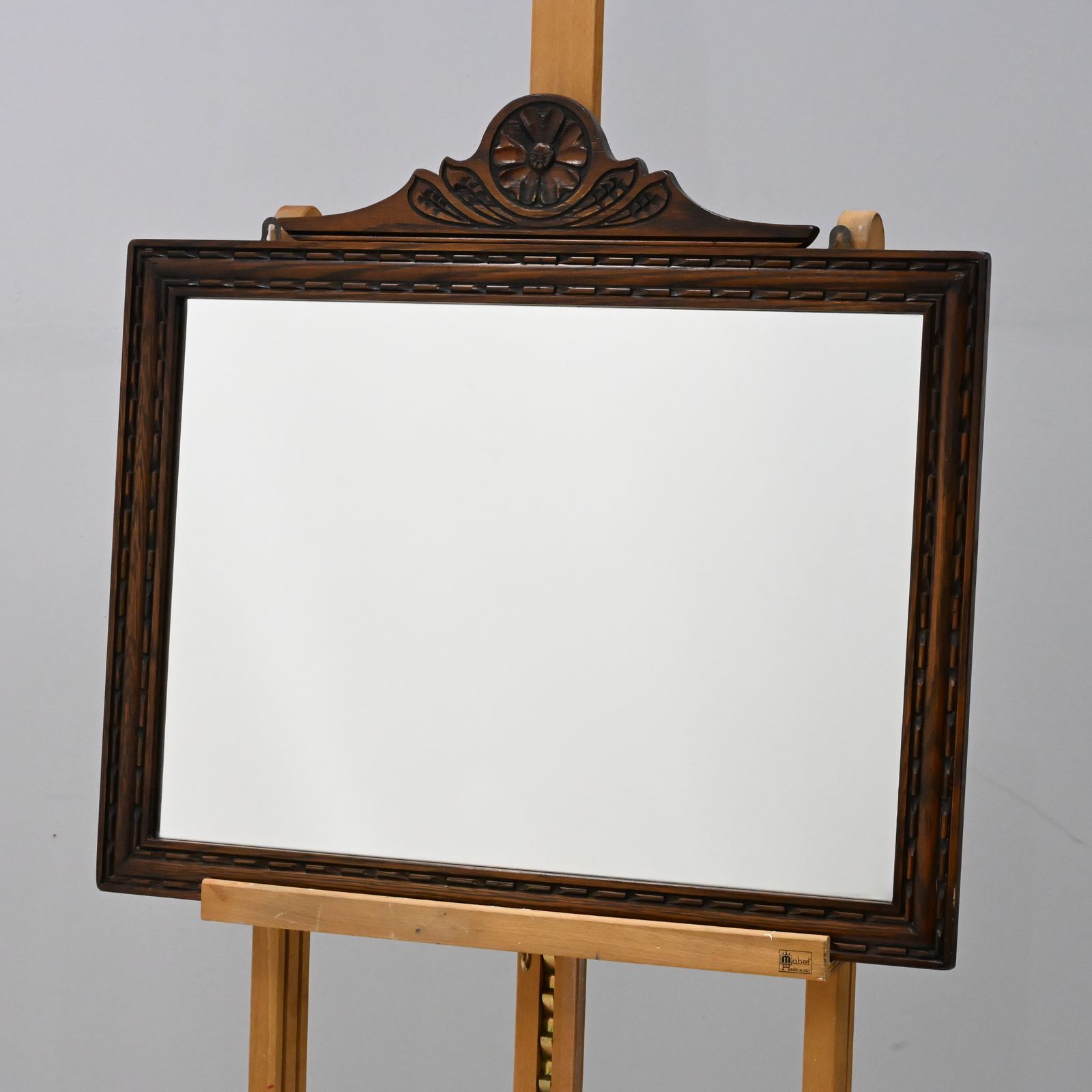 Old Charm Oak Framed Wall Mirror Heavy 69cm X 64cm Tudor Brown Free Delivery
