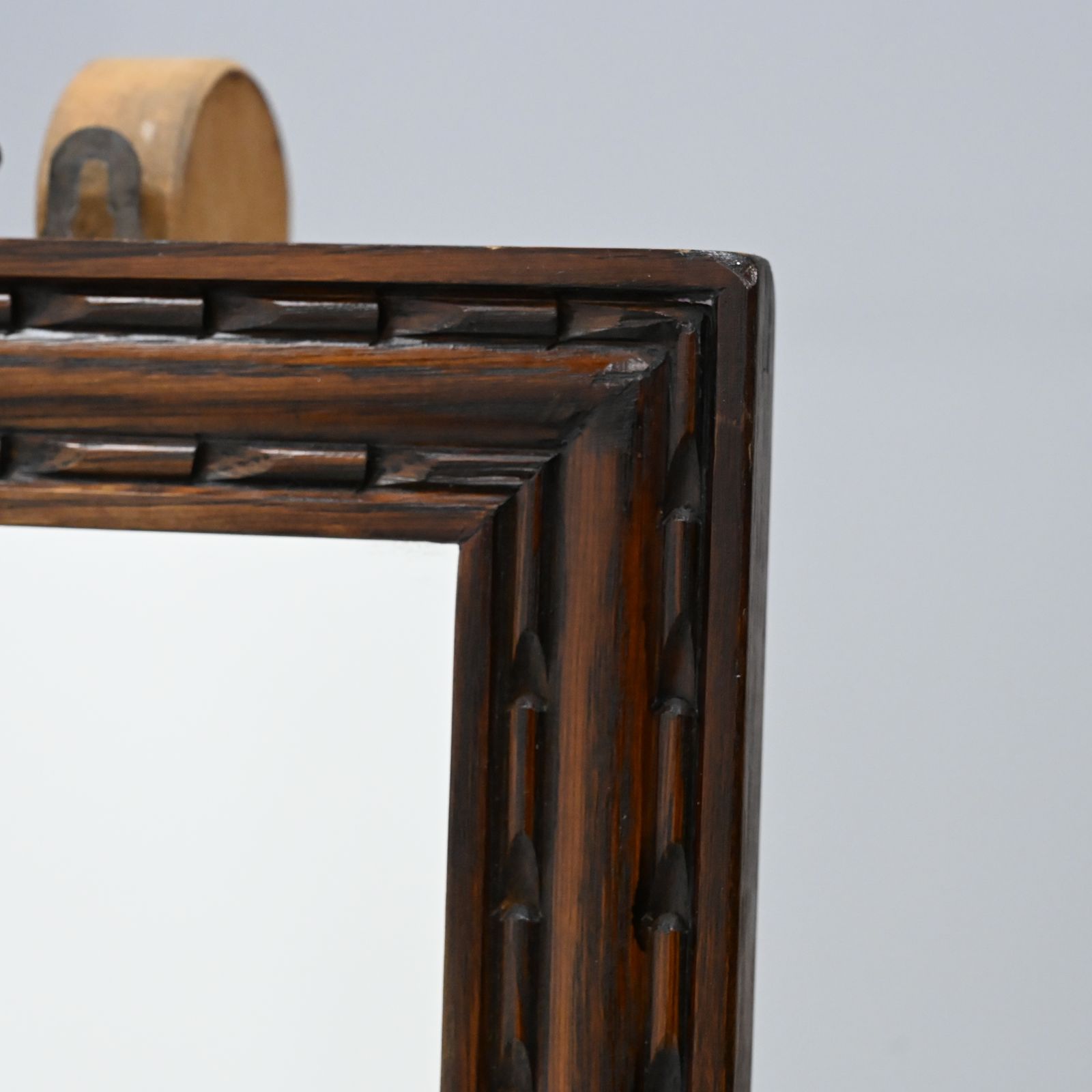 Old Charm Oak Framed Wall Mirror Heavy 69cm X 64cm Tudor Brown Free Delivery photo 267.0