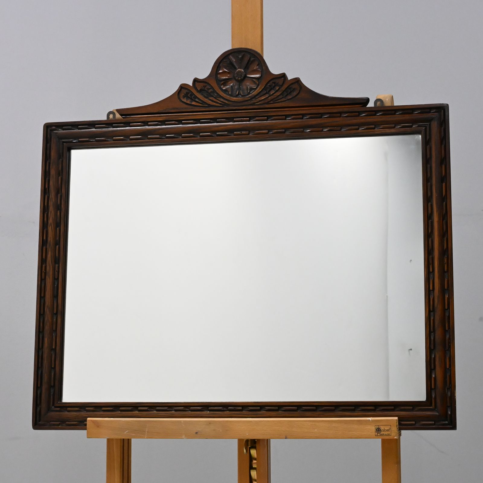 photo furniture Old Charm Oak Framed Wall Mirror Heavy 69cm X 64cm Tudor Brown Free Delivery