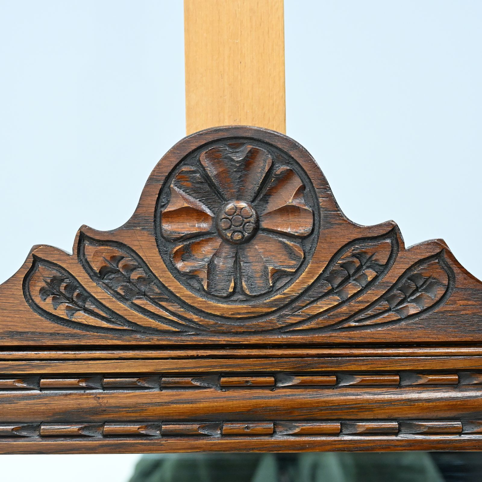 photo for sale Old Charm Oak Framed Wall Mirror Heavy 69cm X 64cm Tudor Brown Free Delivery