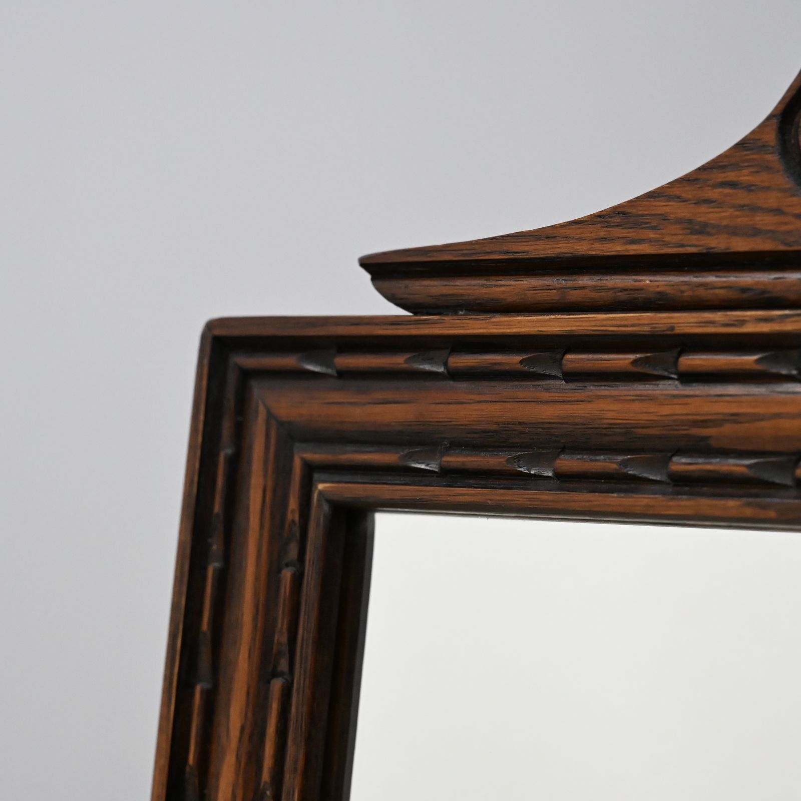 Old Charm Oak Framed Wall Mirror Heavy 80cm X 52cm Light Oak Free Delivery* photo vintage