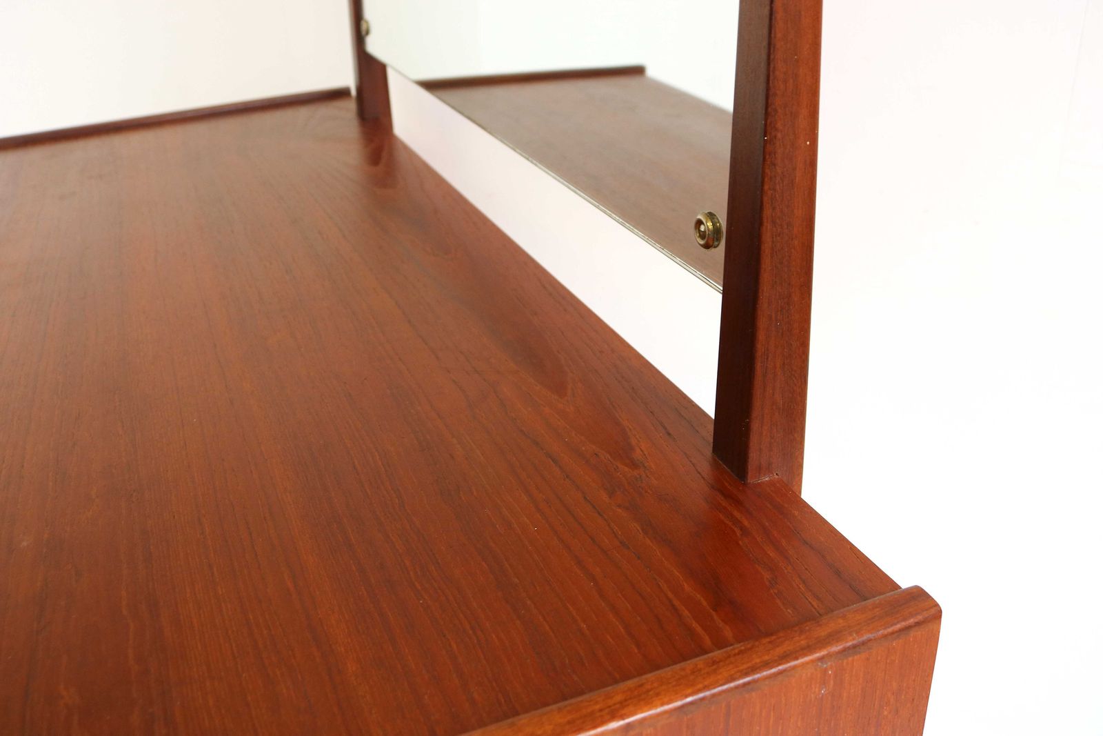 Scandinavian Modern Teak Dressing Table Or Drawer Chest Vanity Mirror Side Table Wall Table Bedroom Furniture Midcentury Modern Dresser photo buy