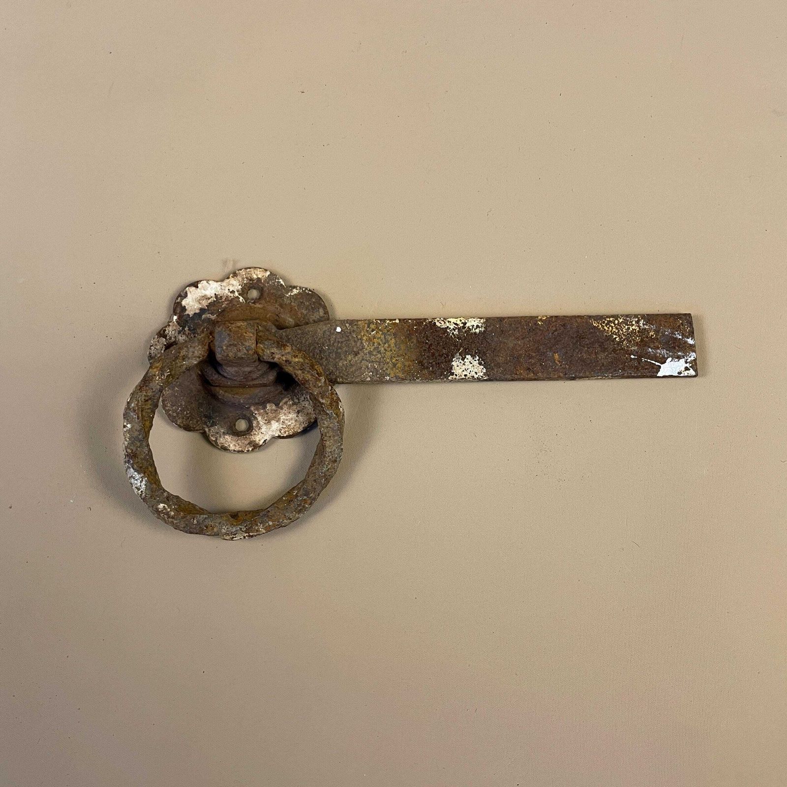 Antique Garden Door Lock Gate Latch Door Catch Metal Floral Shape Base Very Old Outdoor Shed Latch
