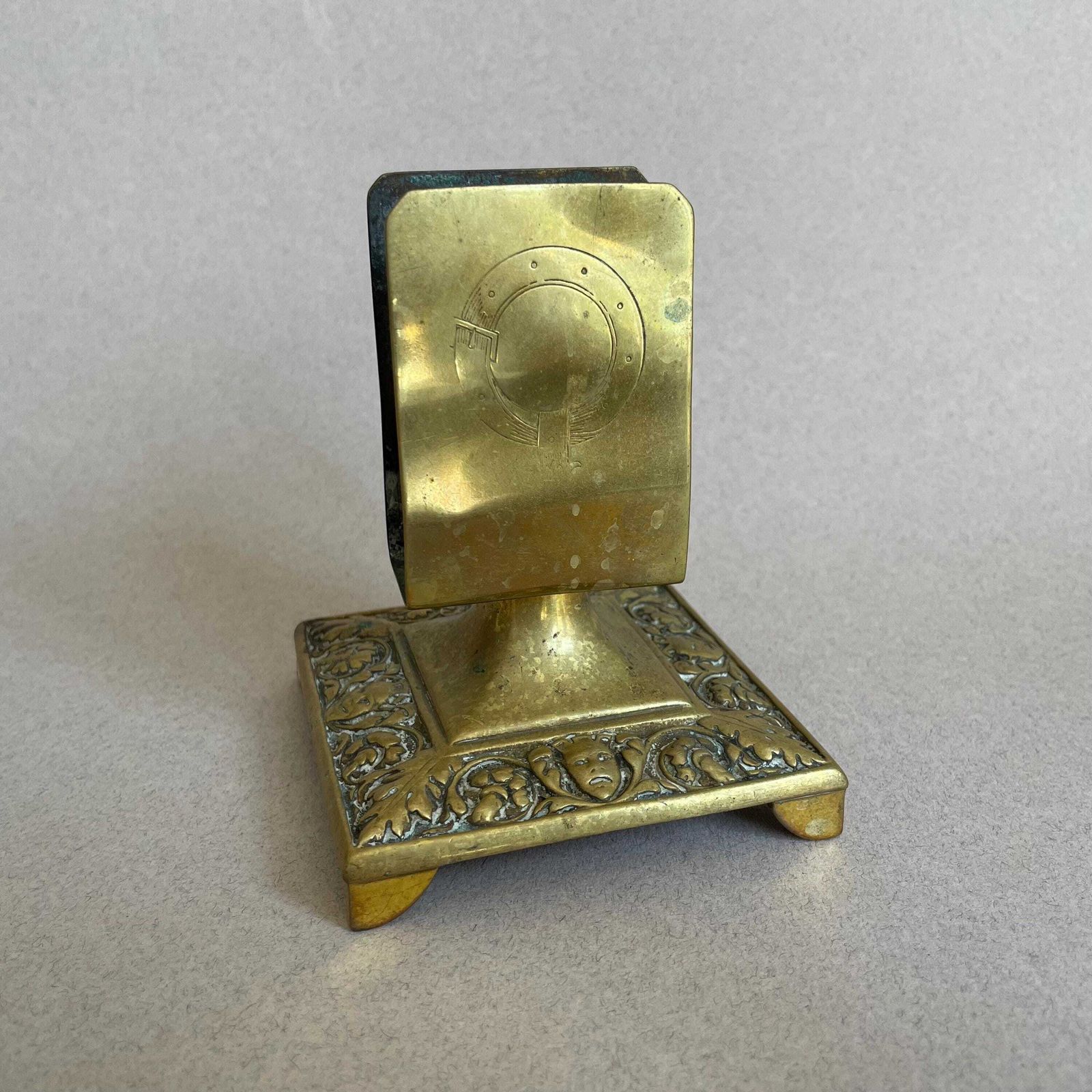 Antique Brass Matchbox Holder Letter Holder Decorative Desk Ornament Match Box Holder Ornate Gold
