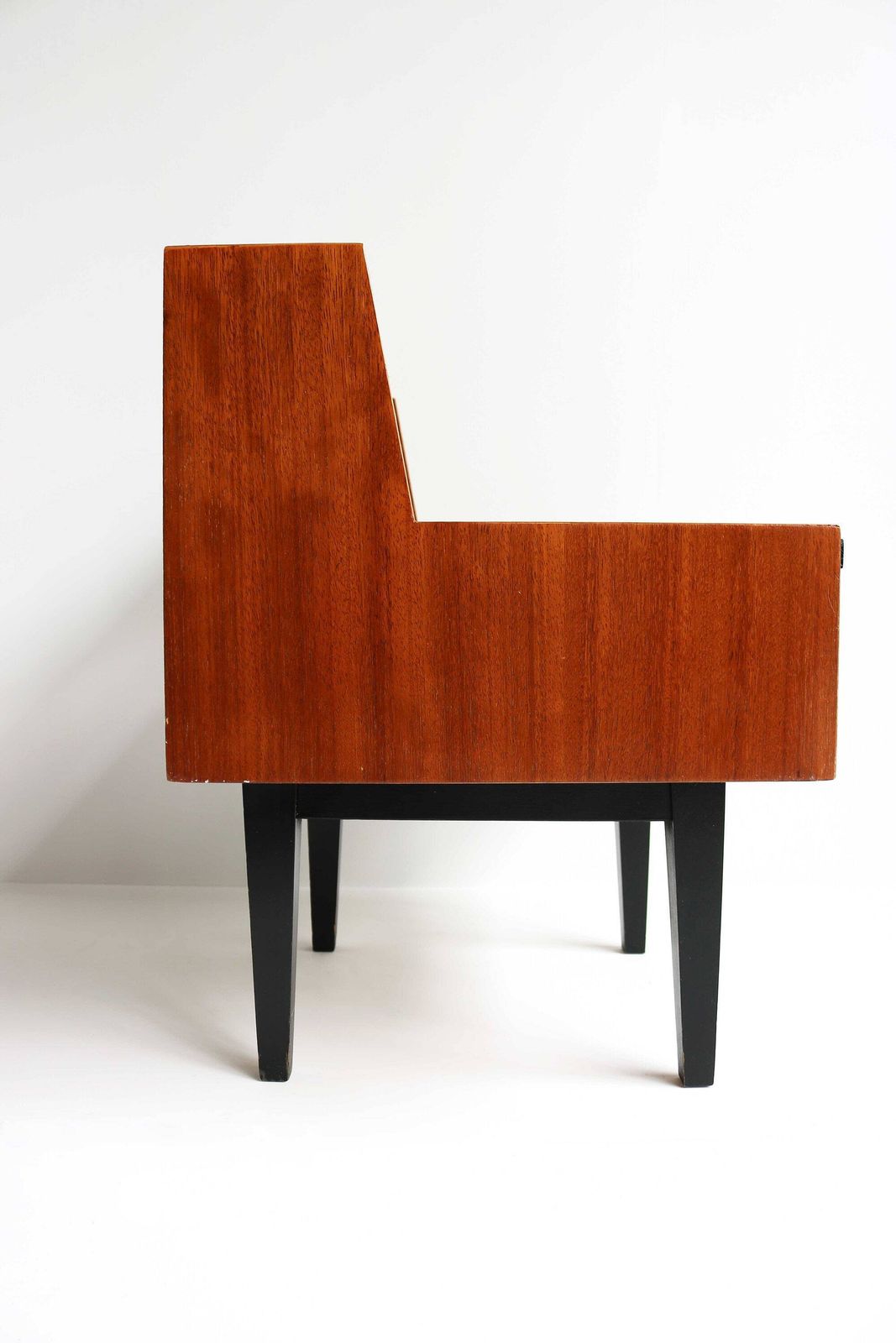 photo furniture Midcentury Modern Teak Black Legs Valve Scandinavian 60 S Nightstand Danish Bedside Table Side Table End Table 1950 Retro
