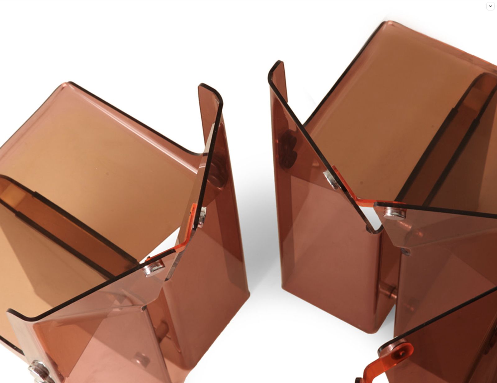 2 X Unique Chairs In Smoked Acrylic photo for sale