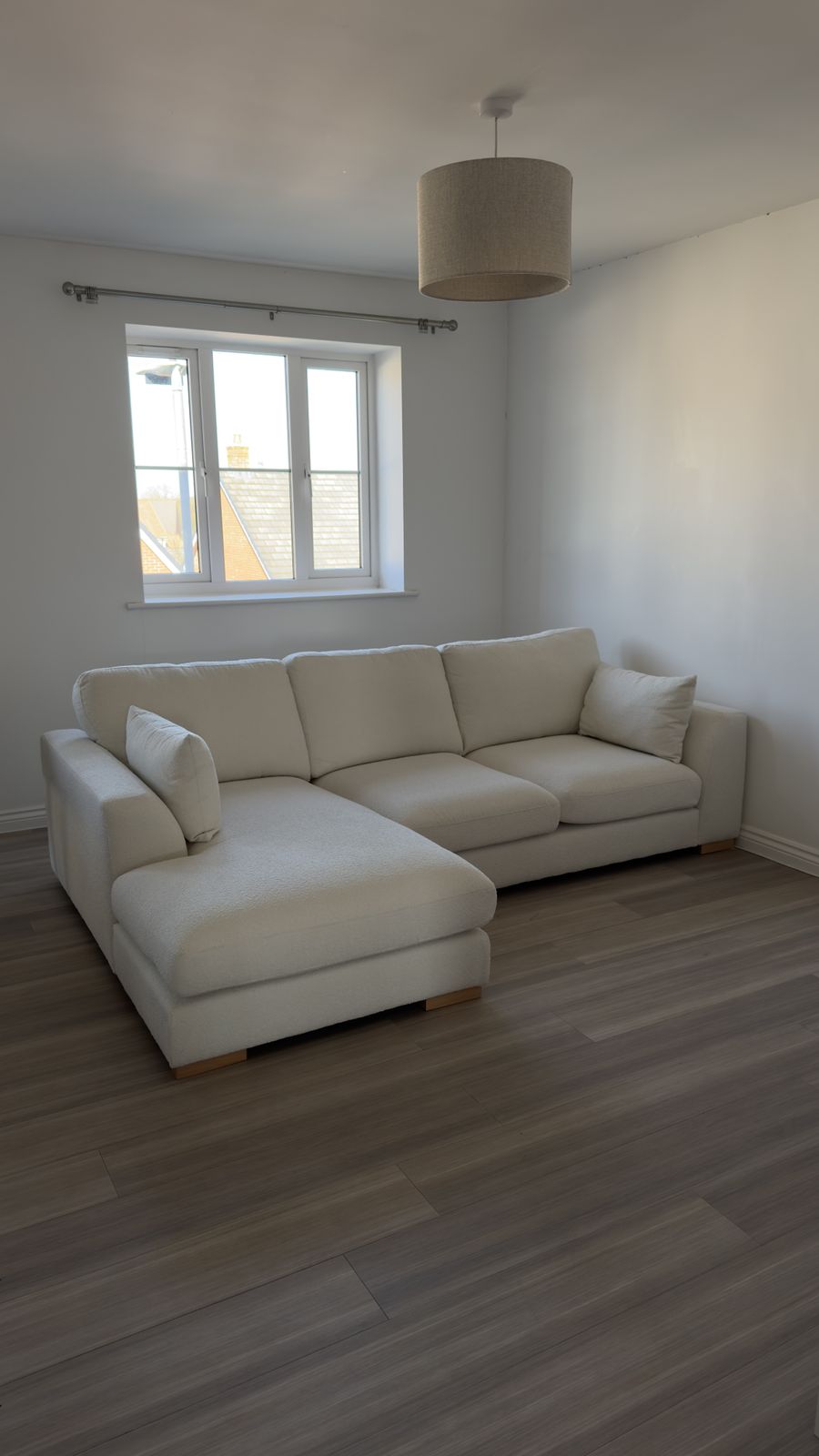 Cream Boucle Sofa, 21st Century