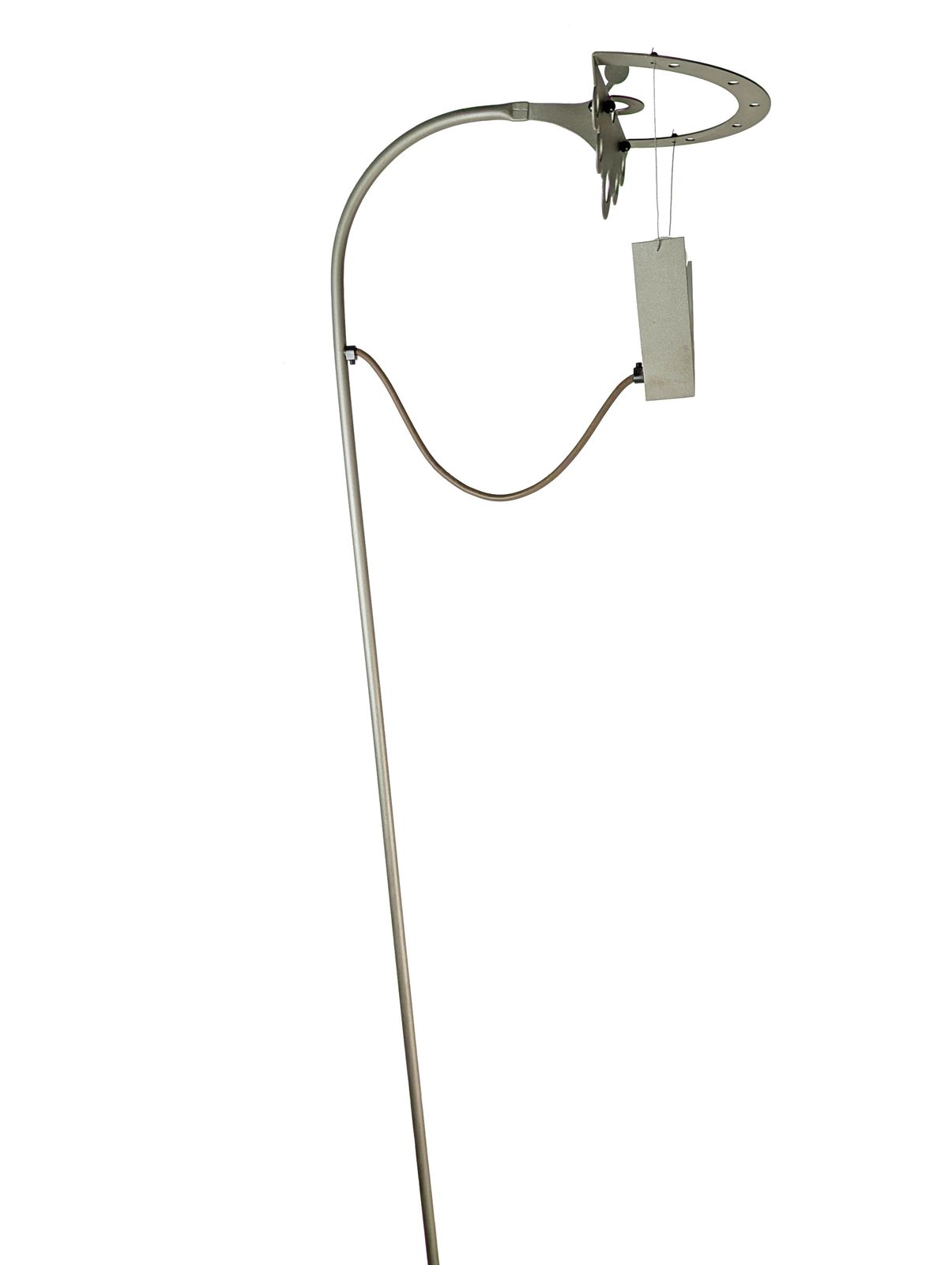 photo vinterior Grey Metal 1980 90s Post Modern Floor Lamp In The Style Of A. Mendini