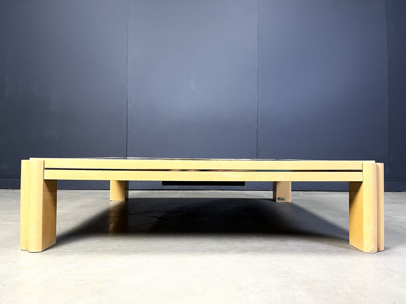 photo buy Vintage Lacquer Coffee Table By Alain Delon For Maison Jansen, 1970s