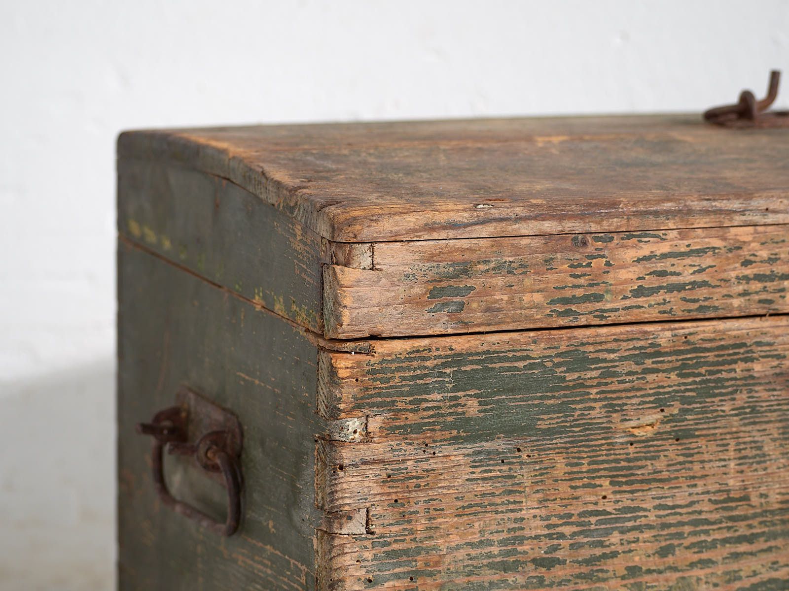 Small Antique Chest In Shades Of Green (C.1920) #78 photo 192.0