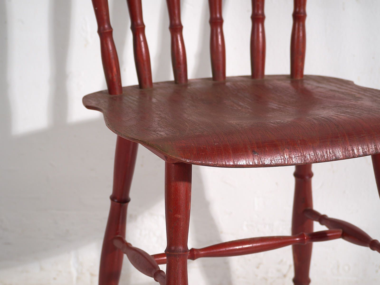 Antique Red Windsor Style Chair (C.1920) photo vinterior