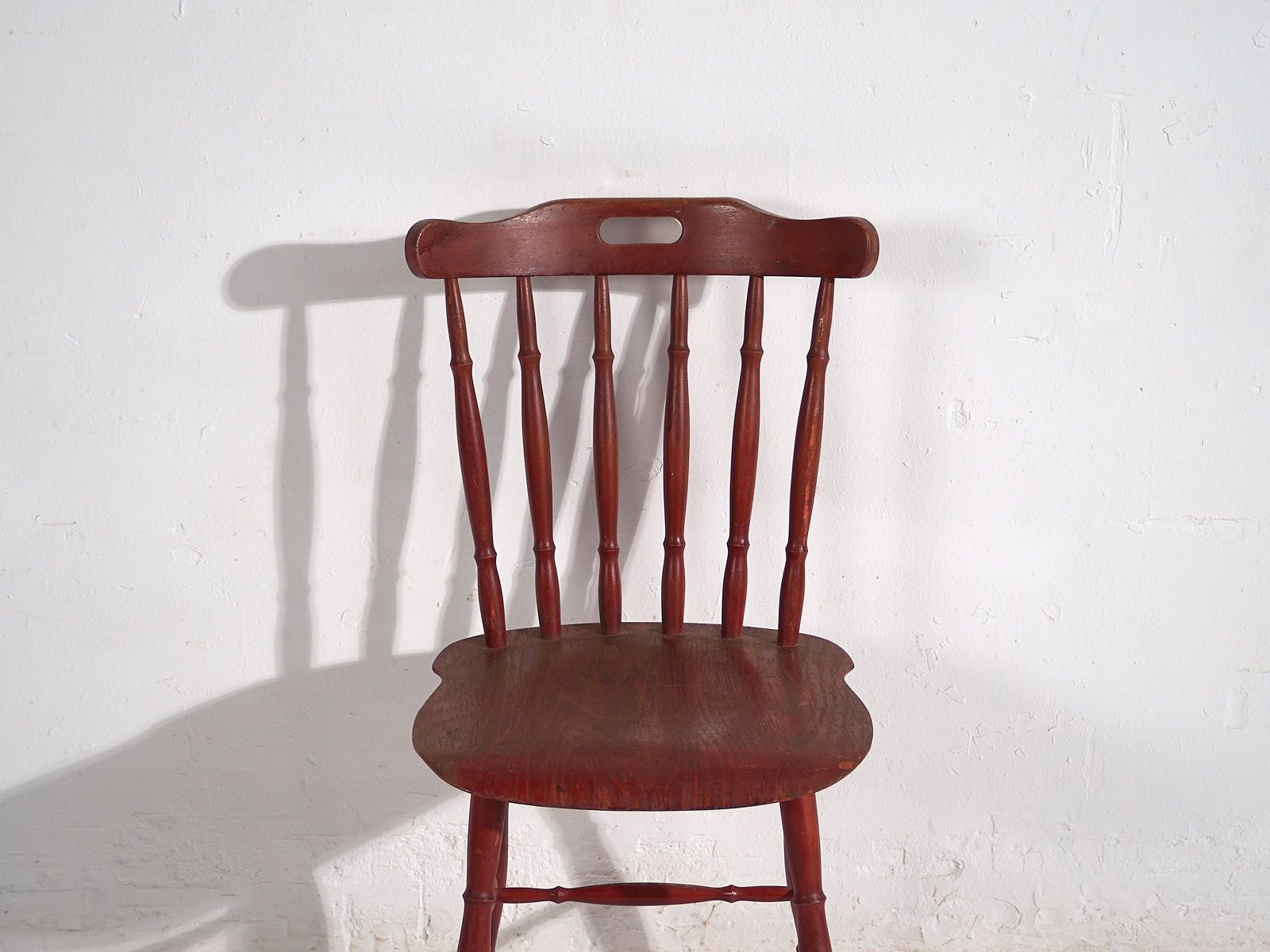 203.0 Antique Red Windsor Style Chair (C.1920) photo