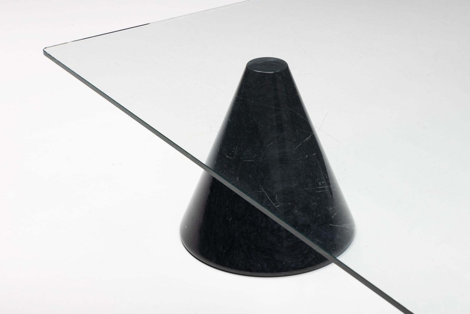 Marble And Glass Coffee Table In The Style Of Massimo Vignelli, 1970's photo buy