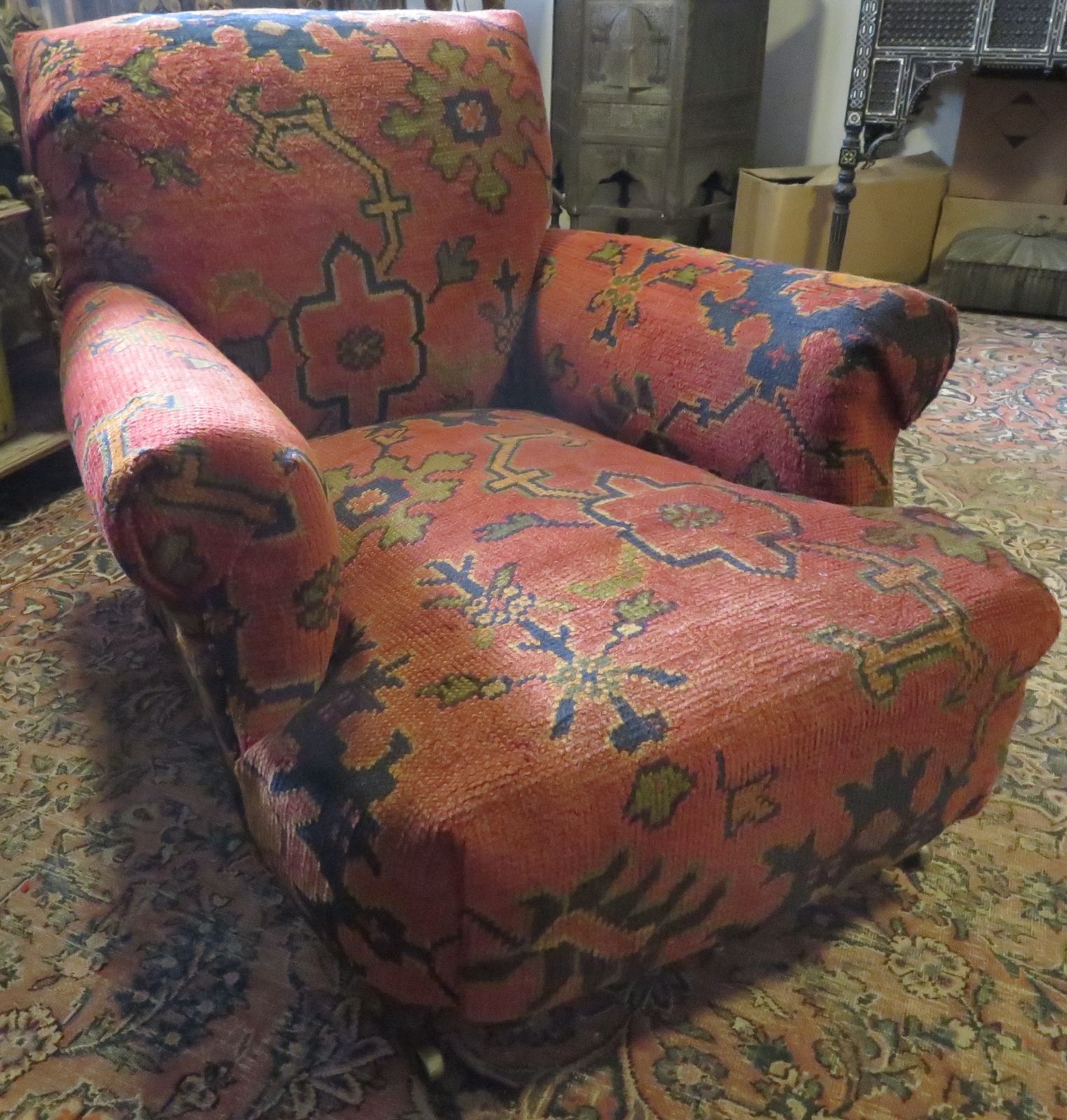 Howard And Sons "Ushak Turkey Carpet" Club Armchair. photo furniture
