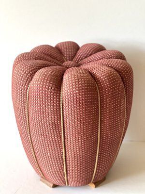 799.0 Vintage Pouf Van Jindrich Halabala Voor Cesky Nabytek, Ca. Jaren 1950 photo
